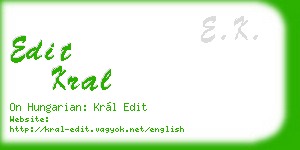 edit kral business card